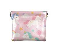 Carino Del Fumetto Bianco Arcobaleno Unicorni Moda Cuoio DELL'UNITÀ di elaborazione Piccola Portamonete Comodo Borse Cosmetiche per la Borsa per le Donne