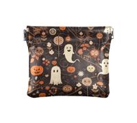 Carino Del Fumetto Bianco di Modo di Halloween Delle Donne Piccolo Cuoio Della Borsa Della Moneta Portafoglio Impermeabile Trucco Periodo Bag per le Donne Mu