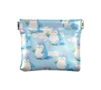 Carino Del Fumetto Blu Pinguino Moda Donne PU Cuoio Coin Purse Fancy Accessori Da Viaggio per le Donne guarda monedas para carro