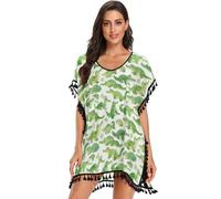Carino Del Fumetto Coccodrillo Alligatore Acquarello Delle Donne Costume Da Bagno Cover Ups Costume Da Bagno Coverups, Carino Cartoon Coccodrillo Alligatore Acquerello, L