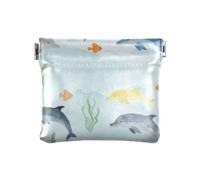 Carino Del Fumetto Grigio Delfino Moda Donna Piccola Borsa Della Moneta di Cuoio Carino Mini Portafoglio Della Borsa per gli Uomini Donne Travel de Mujer para moned