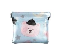 Carino Del Fumetto Rosa Orso Moda PU Cuoio Piccolo Portamonete Carino Cambiamento Portafoglio per le Donne monedas para car