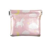 Carino Del Fumetto Unicorni Bianchi Delle Donne di Modo DELL'UNITÀ di elaborazione Della Borsa Della Moneta di Cuoio Impermeabile Mini Card Holder Portafoglio per gli Uomini Donne