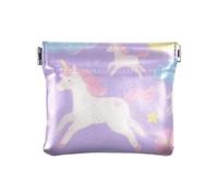 Carino Del Fumetto Unicorni Bianchi di Modo Delle Donne Piccolo Cuoio Della Moneta Della Borsa Monete Conveniente Gioielli per Gli Uomini Donne