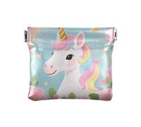 Carino Del Fumetto Unicorni di Modo Delle Donne di Cuoio Della Moneta Della Borsa Decorativa Cosmetici Borse per la Borsa per gli Uomini