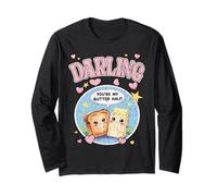 Carino design con scritta "Darling you are my butter" per coppie innamorate Maglia a Manica