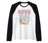 Carino design con scritta "Darling you are my butter" per coppie innamorate Maglia con Maniche Raglan