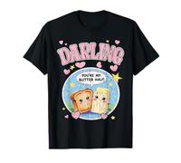 Carino design con scritta "Darling you are my butter" per coppie innamorate Maglietta