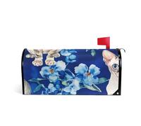 Carino Devon Rex Cats Royal Blue Decorative cassetta postale copre magnetico per Pasqua unico inverno mailbox copre magnetico formato standard Caja de correos