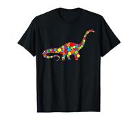 Carino Dino Brachiosaurus Polka DOT Art Student DOT Day Boys K Maglietta