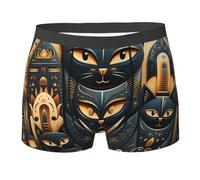 Carino Dio della Mitologia Egizia, Gatto Uomo Mutande Elastico Underwear Moda Boxer Shorts L