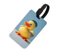 Carino Diorama Duck etichette per bagagli porta carte per bagagli con scudo per la privacy borsa da viaggio targhetta identificativa per uomini e donne zaino borsa nero stile