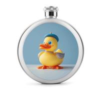 Carino Diorama Duck Whisky Fiaschetta da viaggio, piccola fiaschetta portatile da viaggio, in acciaio inox, a prova di perdite, per feste di nozze, testimone dello sposo, regalo per damigella d'onore