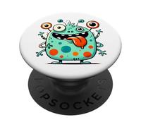 Carino, divertente, mostro, arte, colorato, personaggio dei cartoni animati PopSockets PopGrip Adesivo