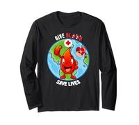 Carino Donatore di sangue Giorno dare sangue salvare vite ogni goccia conta Maglia a Manica