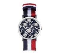 Carino Doodle Astronauti Orologio Sportivo per Uomo Donna Cinturino in Nylon Orologio da Polso Analogico al Quar, Stile:, regular, Cinturino