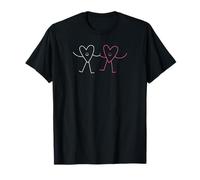 Carino Doodle Cuore Carattere Amore Grafica Estetica Tee Maglietta