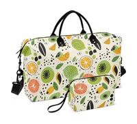 Carino Doodle Disegni Lime Estate Decorativo Oversize Viaggio Duffel Bag Allenamento Bag con Toiletry Bag per Aereo Viaggio Pieghevole bulto de para Mujer