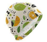 Carino Doodle Disegni Lime Estate mens nuoto per gli uomini Capelli Corti nuoto impermeabile per le donne Protezione dei capelli e Drag Riduzione gorro de natación para mujer