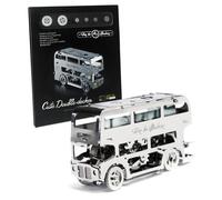 Carino Double-Decker Modello Costruzione Kit Time for Machine Acciaio Inox Nuovo