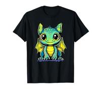 Carino Drago Fantasy Drago dagli Occhi Grandi Maglietta