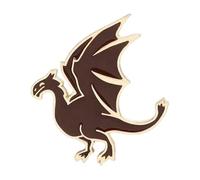 Carino Drago Smalto Pin Nero Bianco Mostro Spilla Per Camicia Revers Bag, normale, Metallo non prezioso