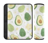 Carino e cartone animato Avocado verde 2 Pack accessori auto protegge il collo e le spalle per la maggior parte delle auto forro para cinturon de seguridad