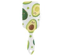 Carino e cartone animato verde avocado delicato spazzola per gli uomini Progettato cuoio capelluto massaggiatore spazzola per la crescita dei capelli con manico ergonomico cepillo para cabello rizado