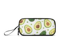 Carino e Cartone animato Verde Avocado Nylon Grande Cerniera Matita Sacchetto di Alta Capacità Slot Astuccio Cancelleria Borsa per la Scuola Bambini