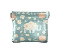 Carino Elefanti PU Pelle Cambiare Borsa Portatile Gioielli Organizer per Donne Ragazze, Simpatici elefanti., 4.33"(L) x 3.74"(W) x 0.39"(H), classico