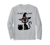 Carino, Faccio Quello Che Voglio, My Cat Witch Magical Black Meow, STO Bene Maglia a Manica