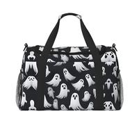 Carino Fantasma Bianco Fantasma Halloween 1 stampa Bagagli a mano per Donne Uomini Borsa a Tracolla Weekender per Yoga Viaggi Must Haves, nero, Taglia unica
