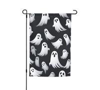 Carino Fantasma Bianco Halloween Pattern 1 Stampa 12 X 18 pollici Floreale Giardino Bandiera Tutte Le Stagioni Outdoor Yard Decor Spessore Per Prati Bandiera