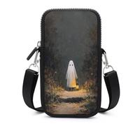 Carino Fantasma Camminare La Foresta Oscura Crossbody Borsa Cellulare Smartphone Borsa Con Tracolla Regolabile