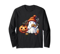 Carino Fantasma Che Suona Violino Amanti della Musica Halloween Musicista Maglia a Manica