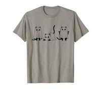 Carino Fantasma Gatto Halloween - Adorabile spettrale Gatto Nero Costume Maglietta
