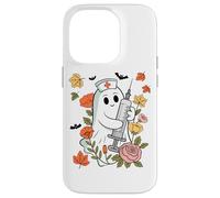 Carino fantasma infermiera con siringa Halloween Spirito Custodia per iPhone 14 Pro