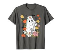 Carino Fantasma Infermiera con siringa Halloween Spirito Maglietta