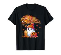 Carino Fantasma Ringraziamento Autunno Halloween Fantasma Maglietta