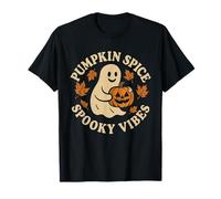 Carino Fantasma Zucca Spezie Spooky Vibes Vintage Halloween Maglietta