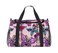 Carino Farfalla Tote Bag Donne Uomini Viaggio Crossbody Bag Borsa a Tracolla Borsa Da Lavoro Borse Tutti I Giorni Hobo Bag