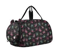 Carino Farfalle Anguria Nero Bambini Duffel Bag con le Scarpe Scomparto Multifunzionale Bambini Pernottamento Duffel Borse per Ragazzi e Ragazze bolso viajero
