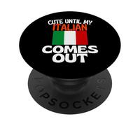 Carino fino a quando il mio italiano esce divertente Italia PopSockets PopGrip Adesivo