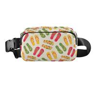 Carino Flip Flop Giallo Fanny Pack Donne Impermeabile Hip Pack Cintura Carino Cross Body Marsupio Carino Flip Flop Giallo, 20,3 x 13,5 x 5,8 cm, Divertente Carino, Carino Infradito Giallo, 20,3 x 13,5