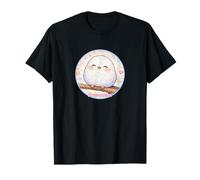 Carino Fluffy Shima Enaga Japanese Snow Fairy Uccello Sorridente Maglietta