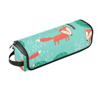 Carino Foresta Fox Hair Styling Tool Pouch Bag con tappetino resistente al calore, borsa organizer portatile per capelli per arricciacapelli, piastre, spazzole, clip e fascette per capelli
