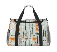 Carino Fox Bear Bird Tree Tote Bag Donne Uomini Viaggi Crossbody Bag Borsa a Tracolla Borsa a Tracolla Borse da Lavoro Borsa Hobo Borsa per Tutti i Gi
