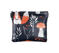 Carino Fox Funghi Modello Squeeze Coin Purse Pouch Change Holder PU Leather Mini Portafoglio portamonete per donne ragazze uomini