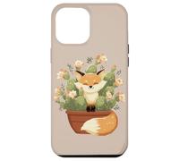 Carino Fox Kawaii Art Cactus Pianta Amanti Animali Custodia per iPhone 12 Pro Max