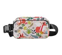 Carino Fox Weeds Marsupio da donna impermeabile marsupio carino marsupio da donna, simpatiche erbacce volpe, 20,3 x 13,5 x 5,8 cm, simpatico, simpatico, simpatico, con volpe, 20,3 x 13,5 x 5,8 cm
